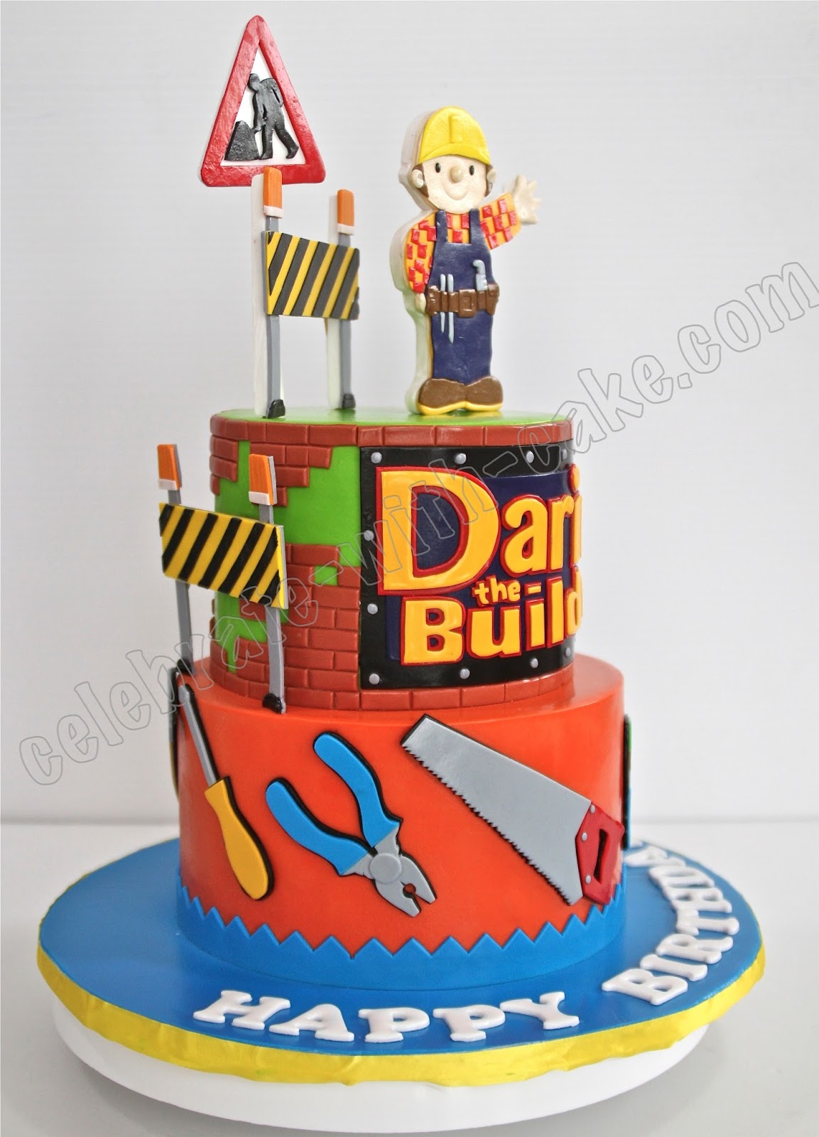 Bob The Builder 2 tier Cake