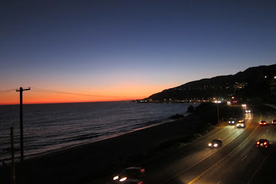 This is the view along Pacific Coast Highway last night (Saturday