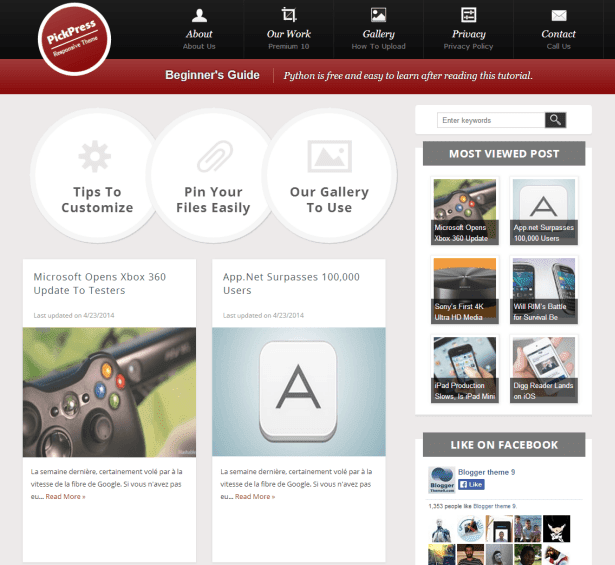 PickPress Blogger Template PickPress Blogger Template