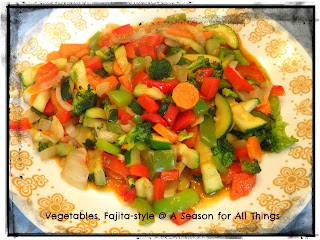 vegetables fajita style season things