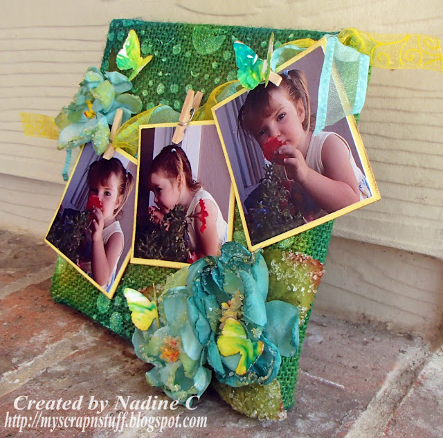 Nadine Carlier Mixed Media On Burlap Canvas CropStop