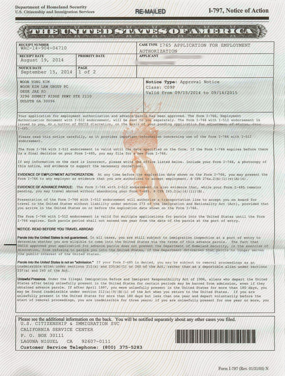 woon kim law group pc form 1 766