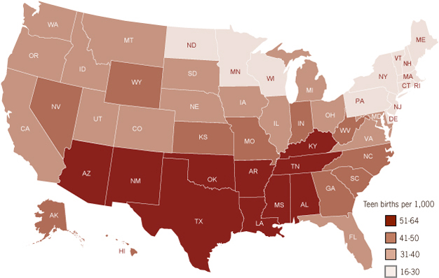 Maps, Charts and Statistics 2 Teen+births