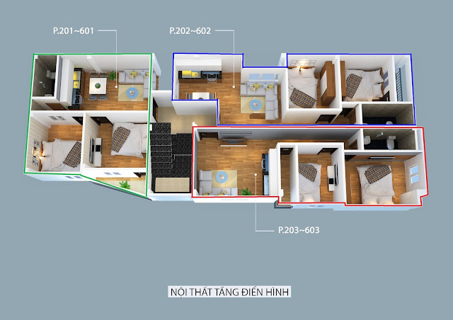 Mặt bằng tầng 2-6 chung cư mini Nhật Tảo 7 giá rẻ Mặt bằng tầng 2-6 chung cư mini Nhật Tảo 7 giá rẻ