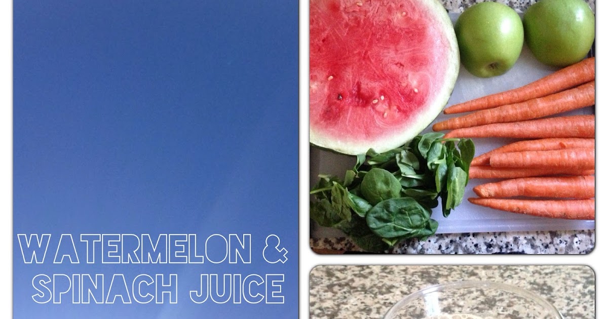 Living Simply Watermelon & Spinach Juice