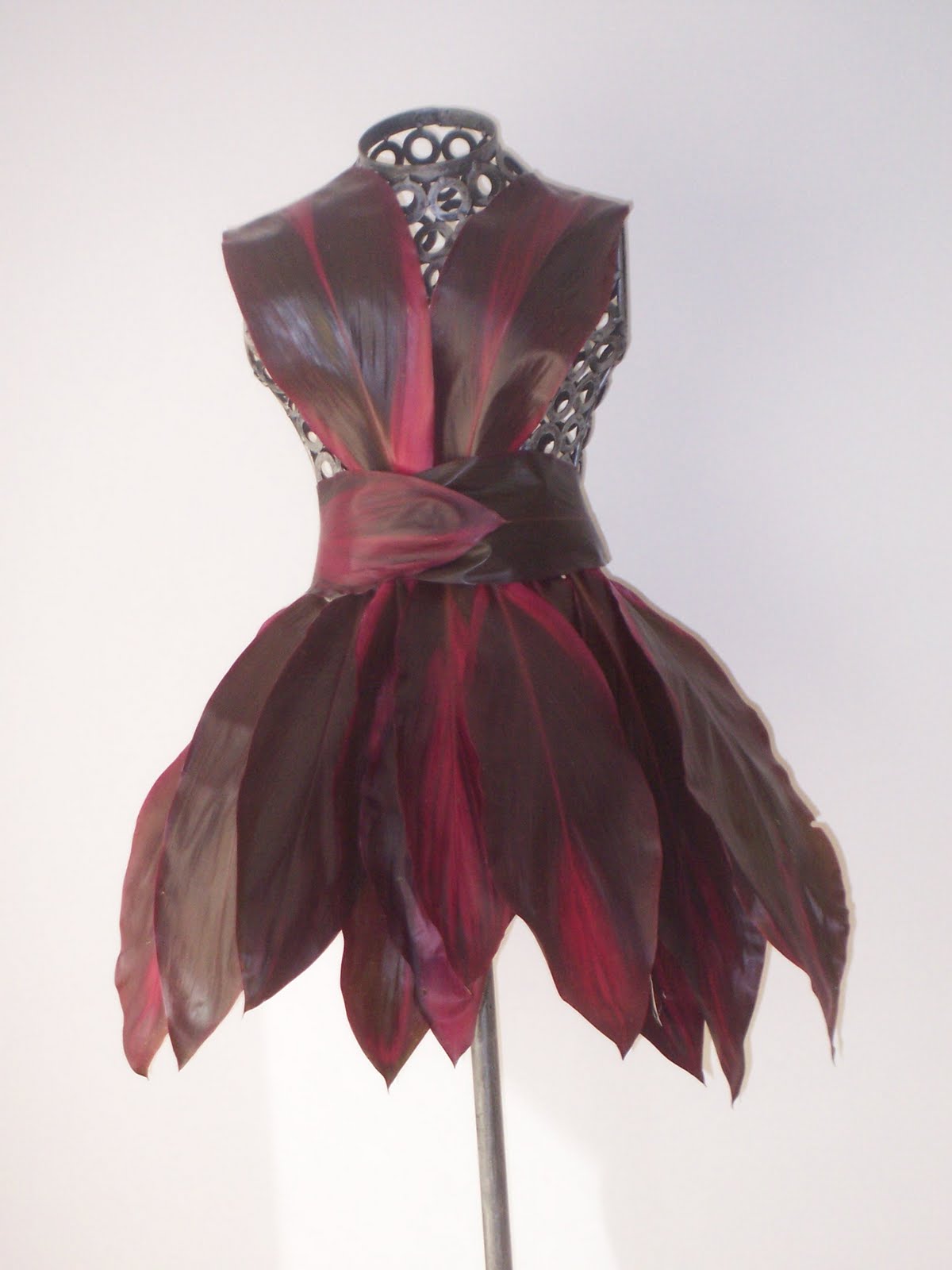 AnikaFlor Vestido de Hojas Naturales