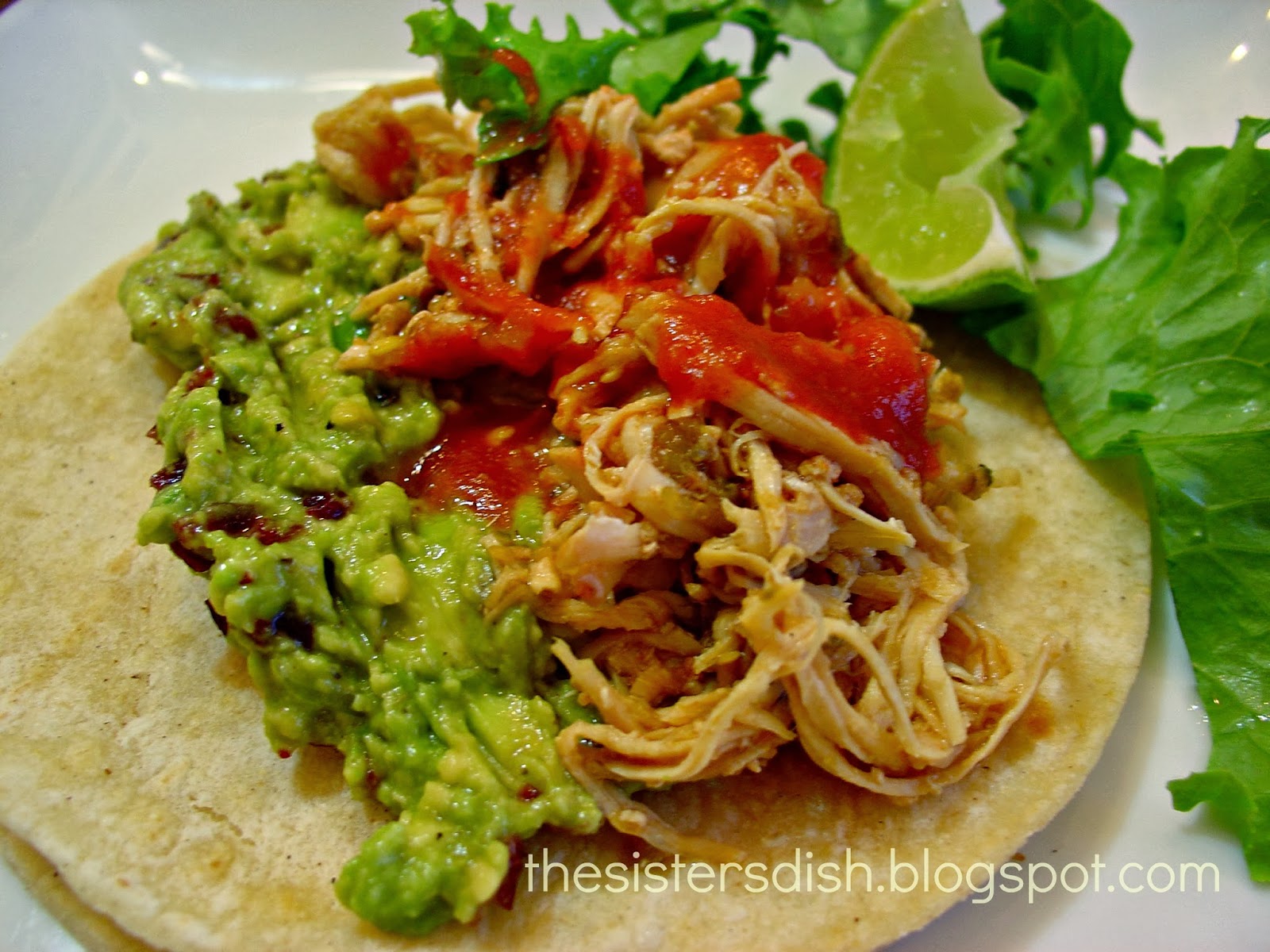 The Sisters Dish Green Chili Salsa Crock Pot Chicken
