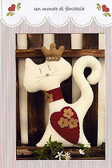 Gatinho de tecido com molde - patchwork Molde gatinho - Un Mondo di Fantasia