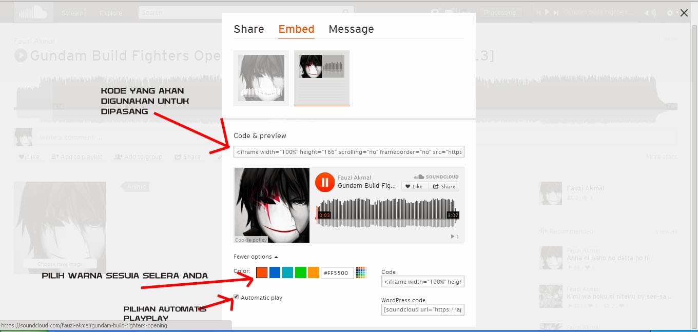 Cara Memasang Lagu Di Blog Via Soundcloud Cara Memasang Lagu Di Blog Via Soundcloud