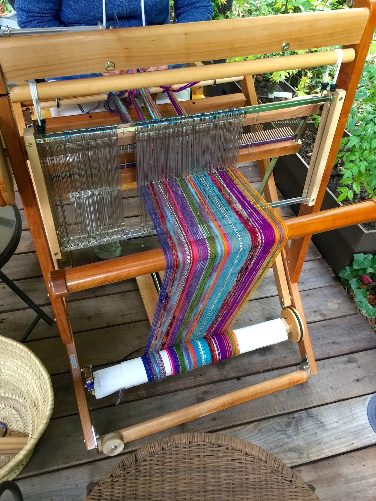 CENTERING WITH FIBER Saori weaving classes " book marking" sisters