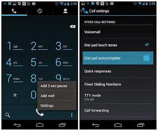 Simple steps to activate the auto-complete button in your dialler on devices running on Android 4.3 