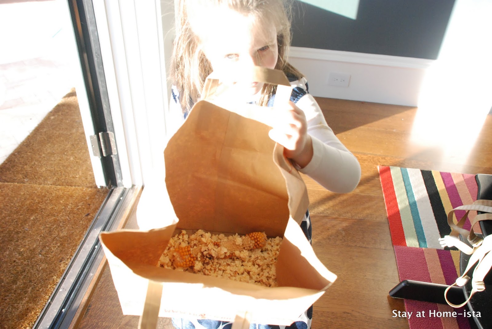 Stay at Homeista Popping Corn off the Cob