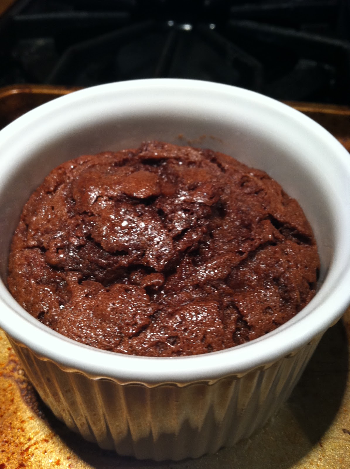 parsley & polka dots 4ingredient chocolate soufflés