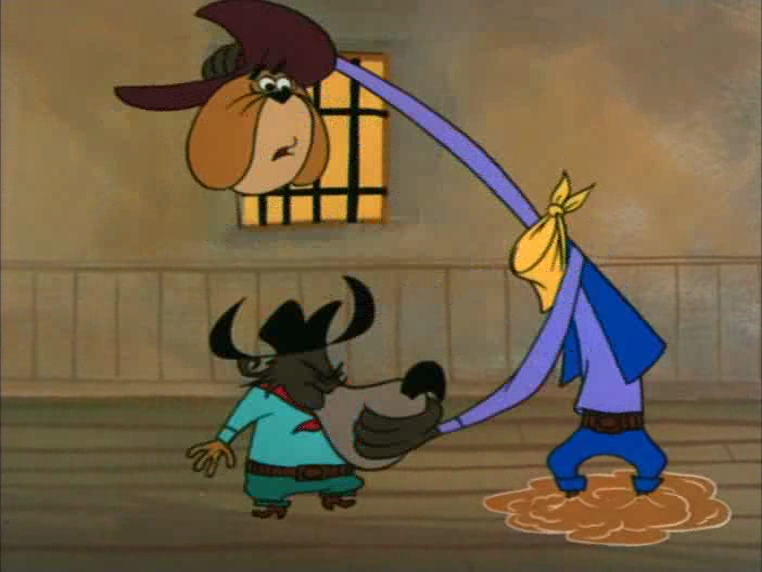 The Tall Bad Guy Exchanges Heads With The Short Bad Guy Who Runs Up