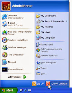how to turn off windows xp