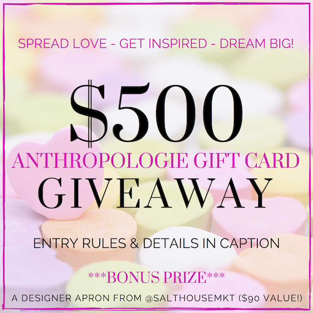 500 Anthropologie Gift Card Giveaway! Always Order Dessert