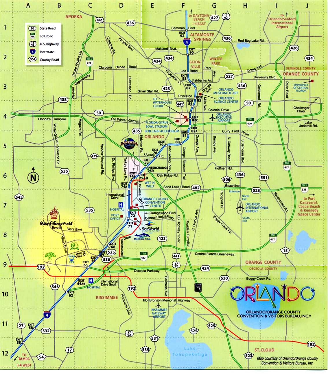 Orlando Florida Map - Free Printable Maps