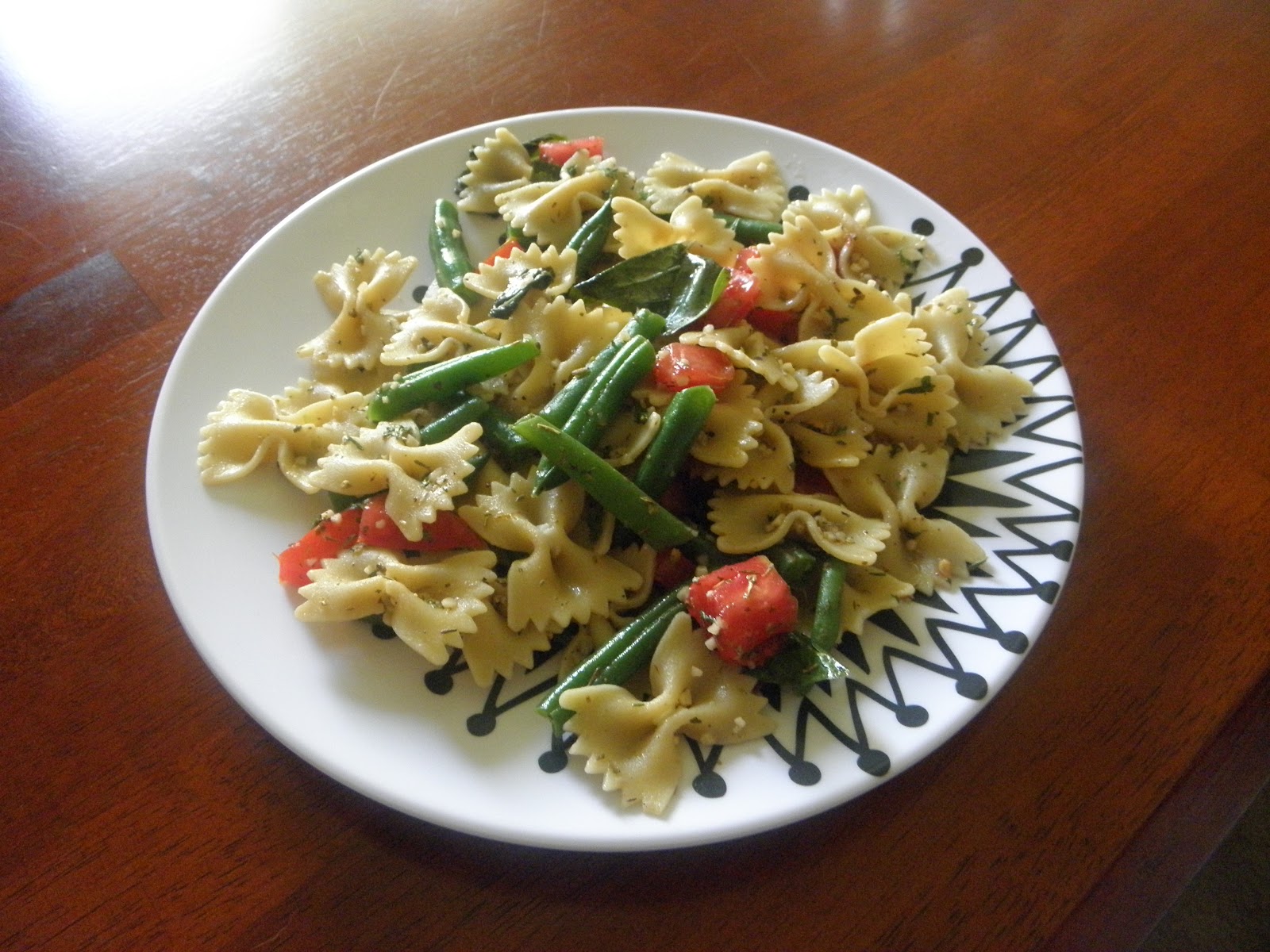 Stick It In Your Food Hole Bow Tie Pasta with Green Beans and Tomatoes