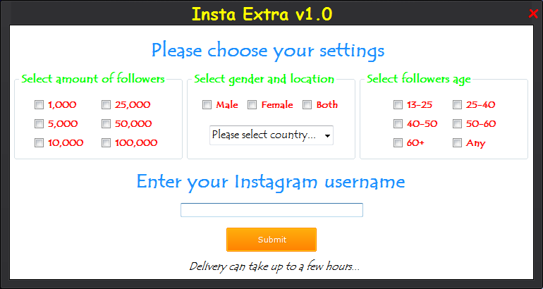 Insta Extra v1.0 preview... Free Instagram Followers