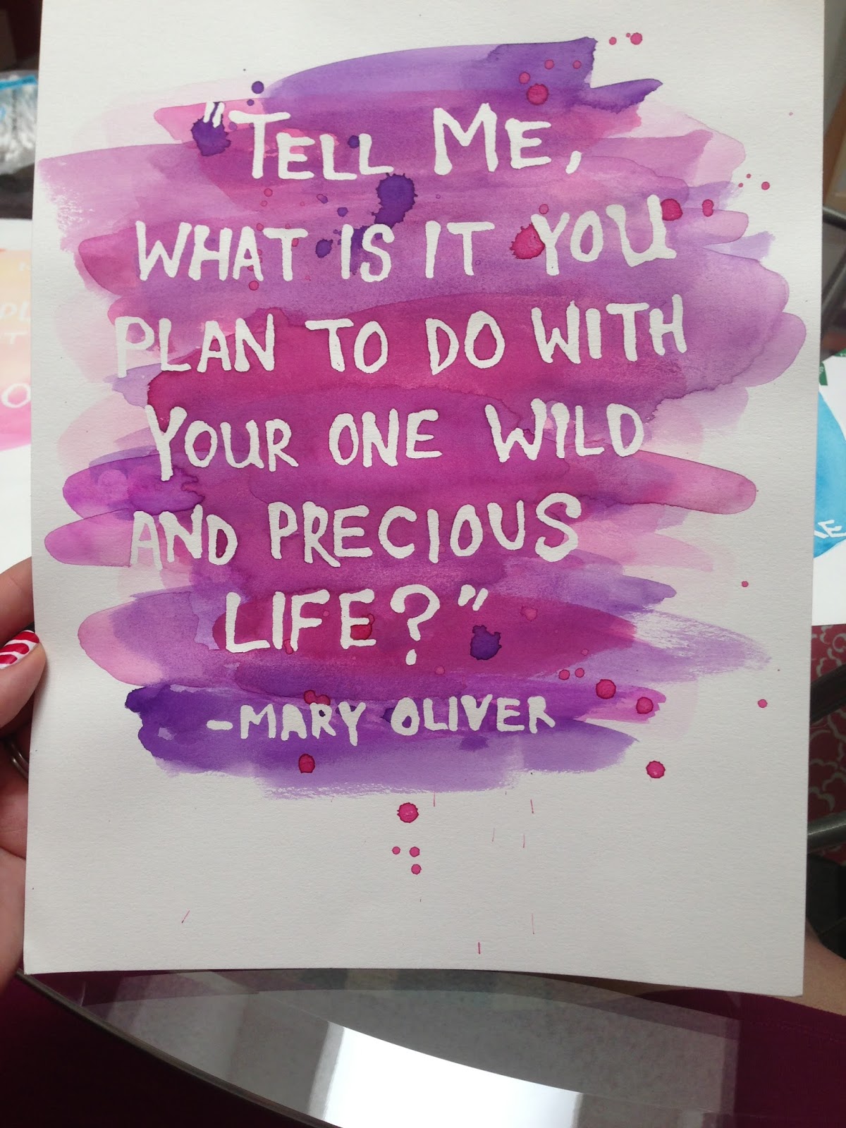 Oh. THAT Annelie... DIY Project Watercolor Quote