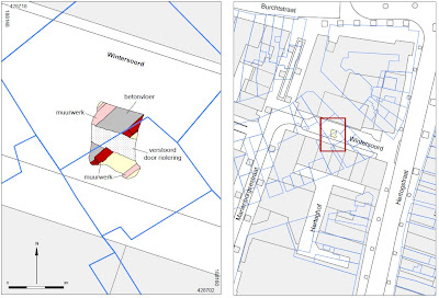 Gedigitaliseerde sporen van Wintersoord gecombineerd met de historsche kaart 'Nijmegen 1944'