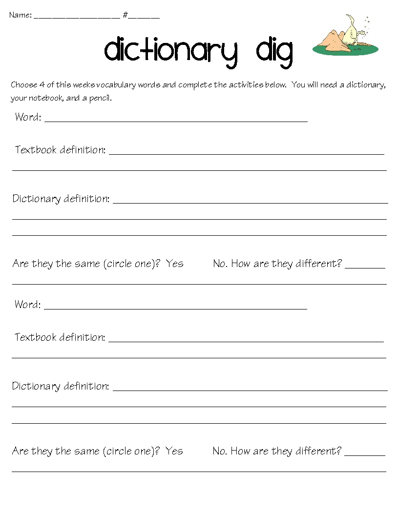 Free Worksheet Dictionary Worksheets super pig and tyrant king it was a word work week i made these new activities to add the fun you can get free copy of any worksheets here