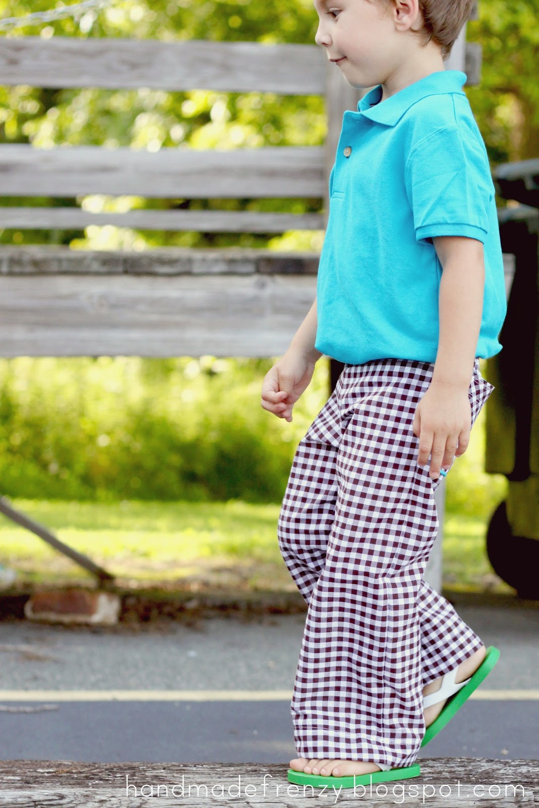 Kid Pants With Piped Pockets / Handmade Frenzy