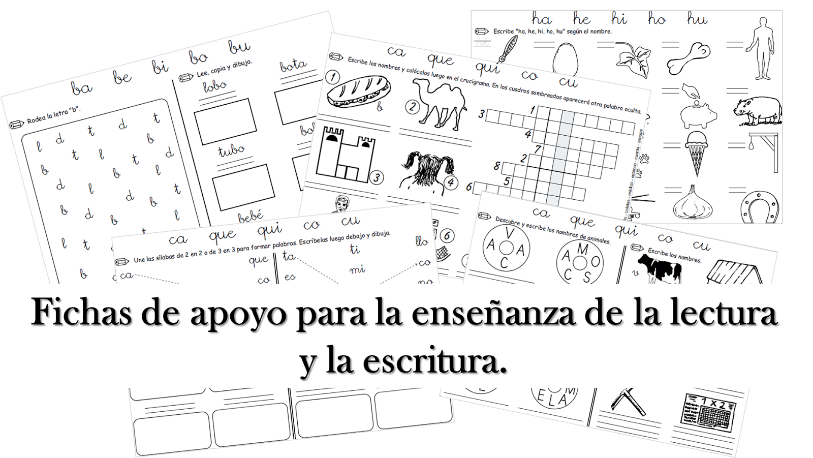 Fichas de apoyo para la enseñanza de la lecto-escritura