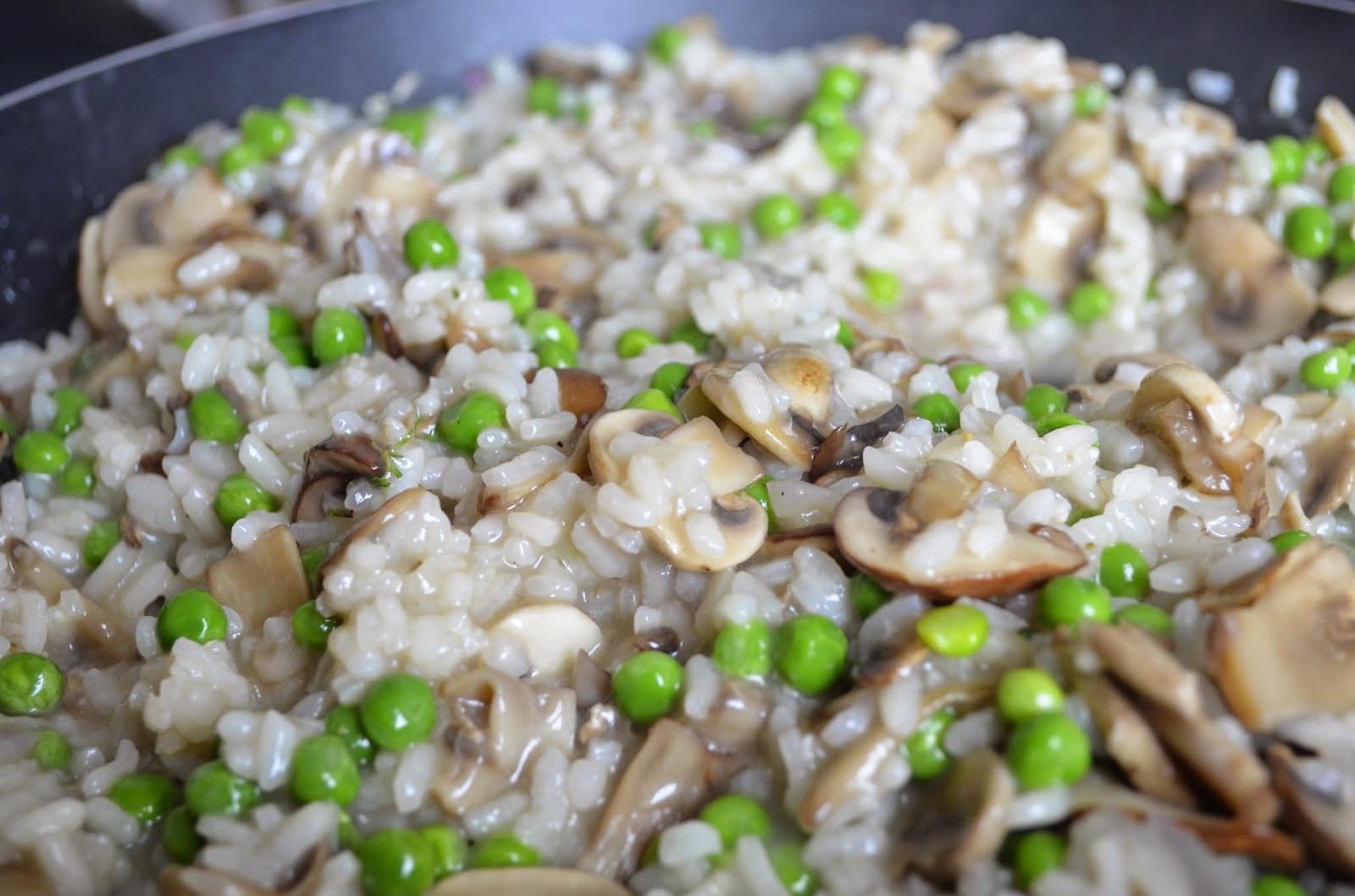 Mushroom and Pea Risotto ~ Stuff and Spice