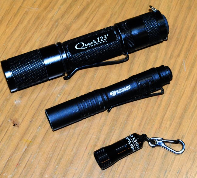 Tactical flashlight and ziper pull Three flashlights