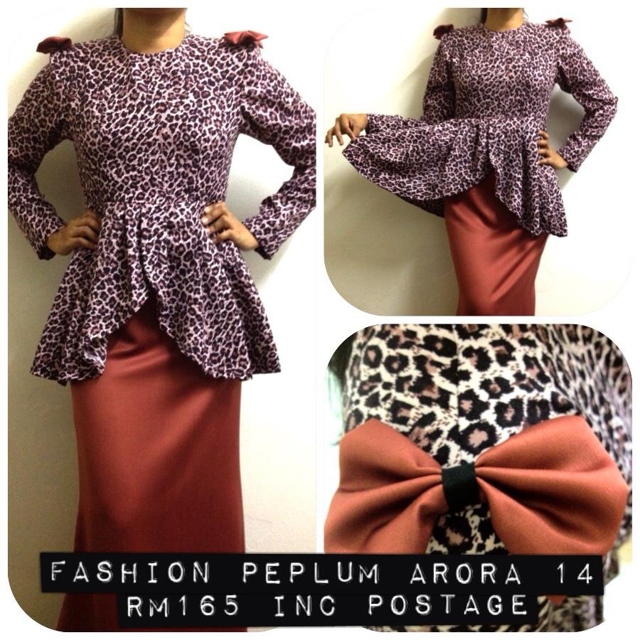 design fashion peplum arora 14 baju kurung moden peplum kain