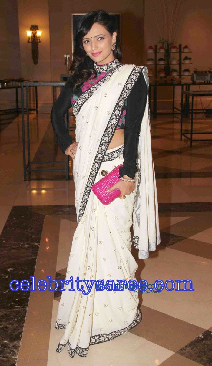 Roshini Chopra Georgette Patch Work Saree - Saree Blouse Patterns