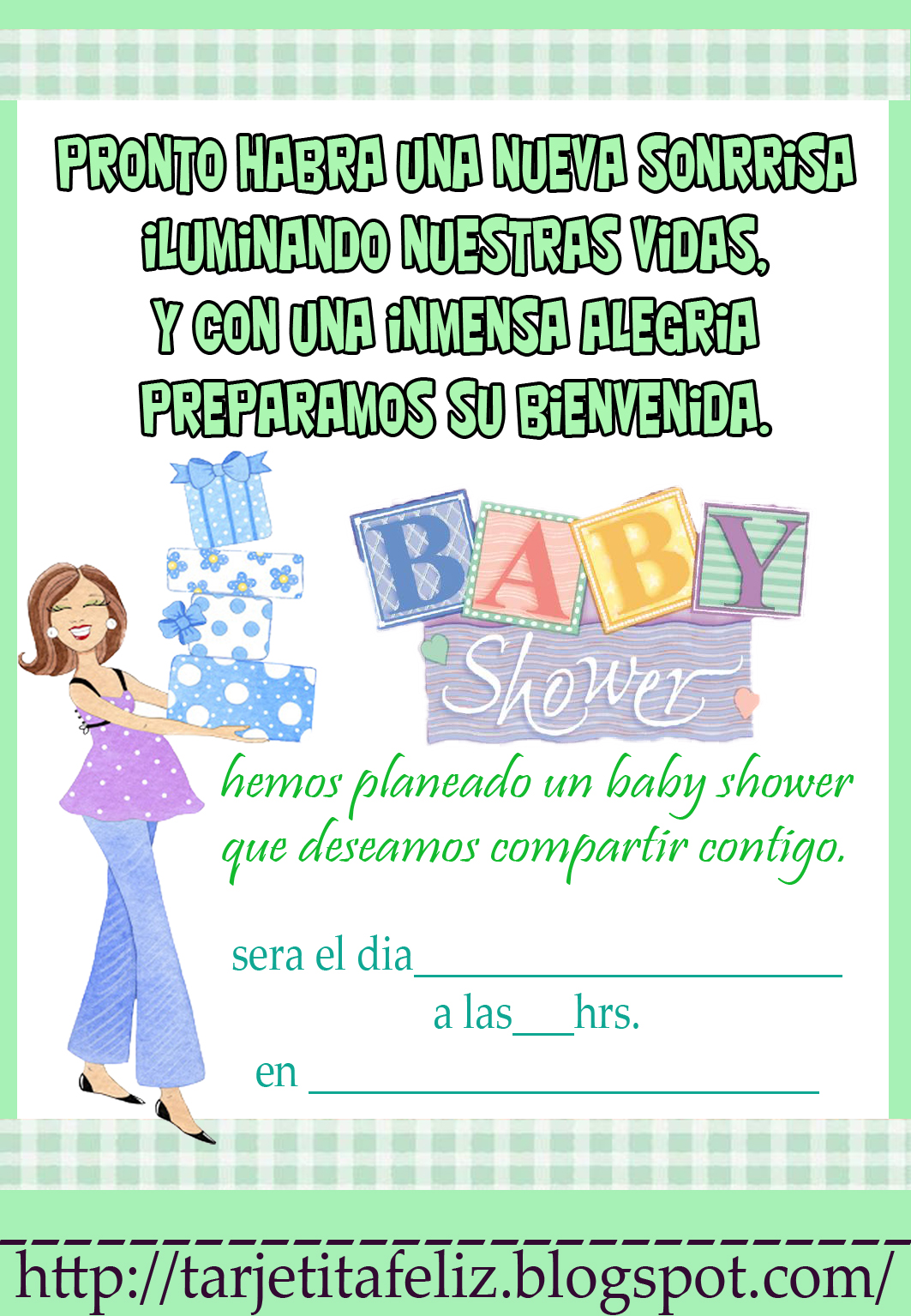 Mensajes para invitaciones de baby shower en español Imagui