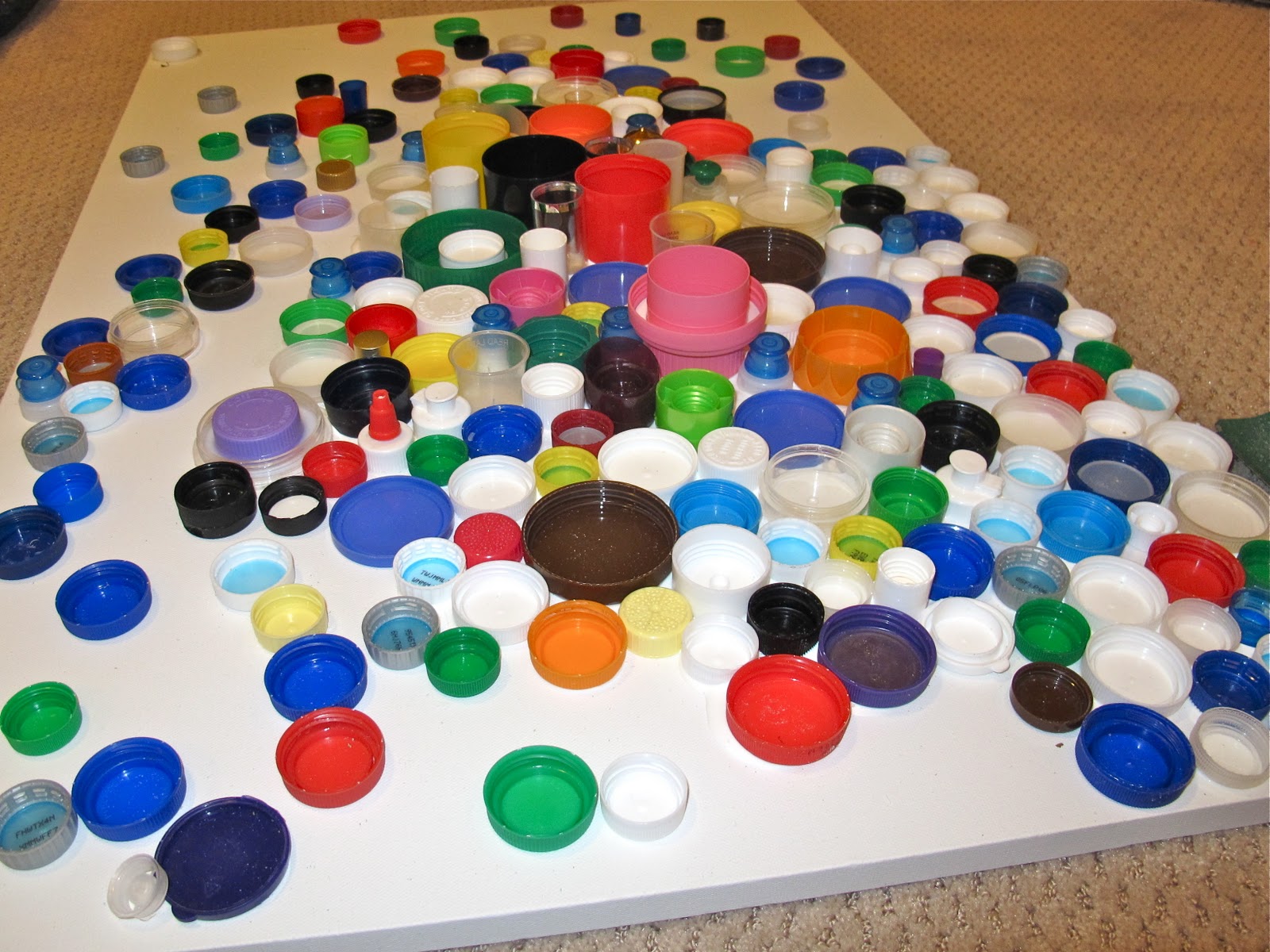 BluKatKraft How to Make an Upcycled Plastic Bottle Cap Mosaic