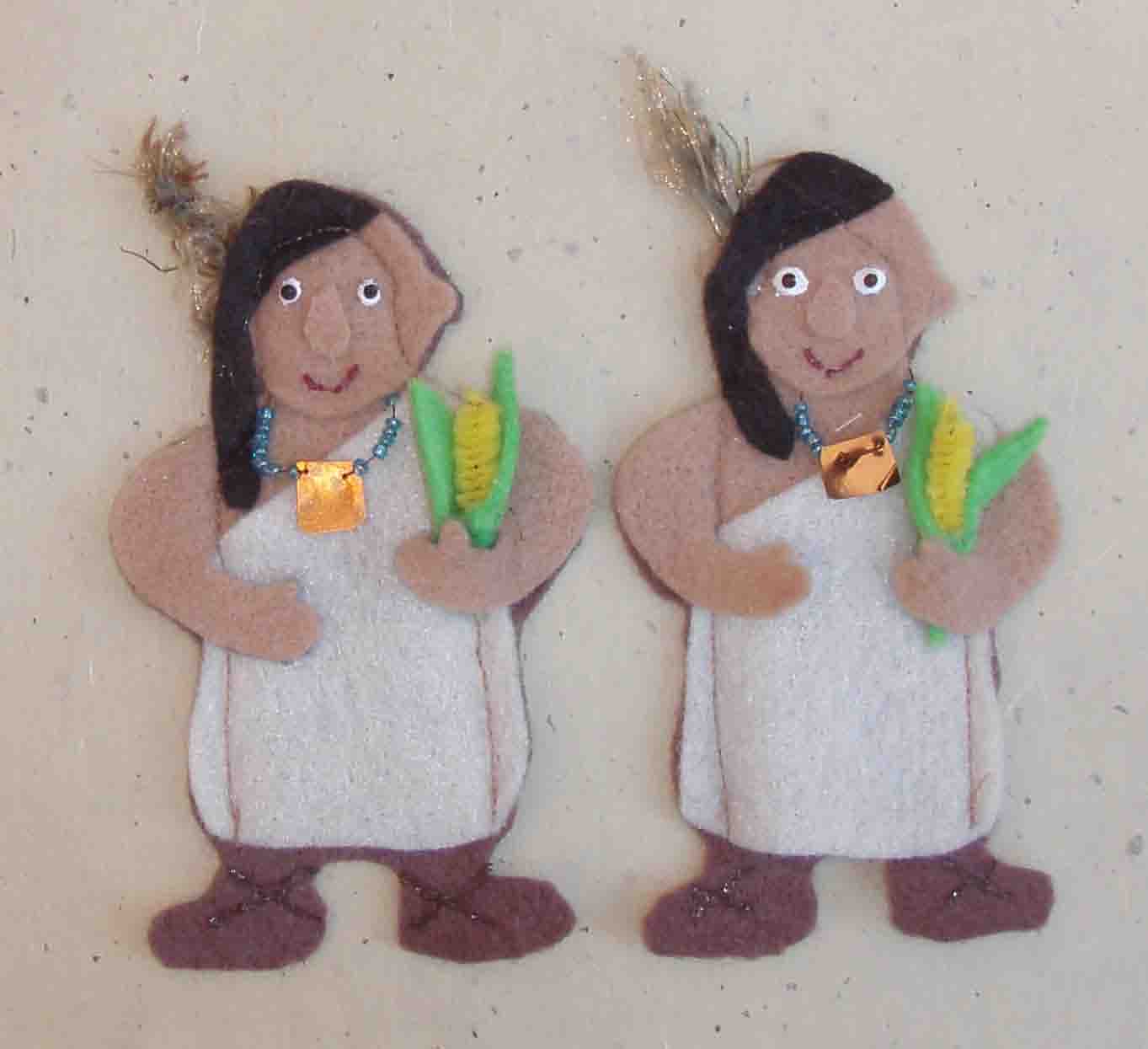 Crack of Dawn Crafts Powhatan Indian Felt Finger Puppets