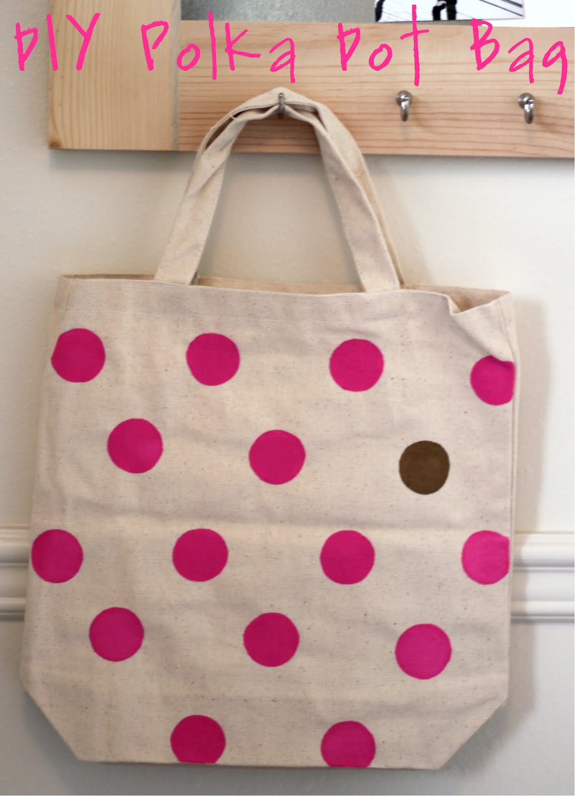 Suz and Viv Copy Cat DIY Polka Dot Bag