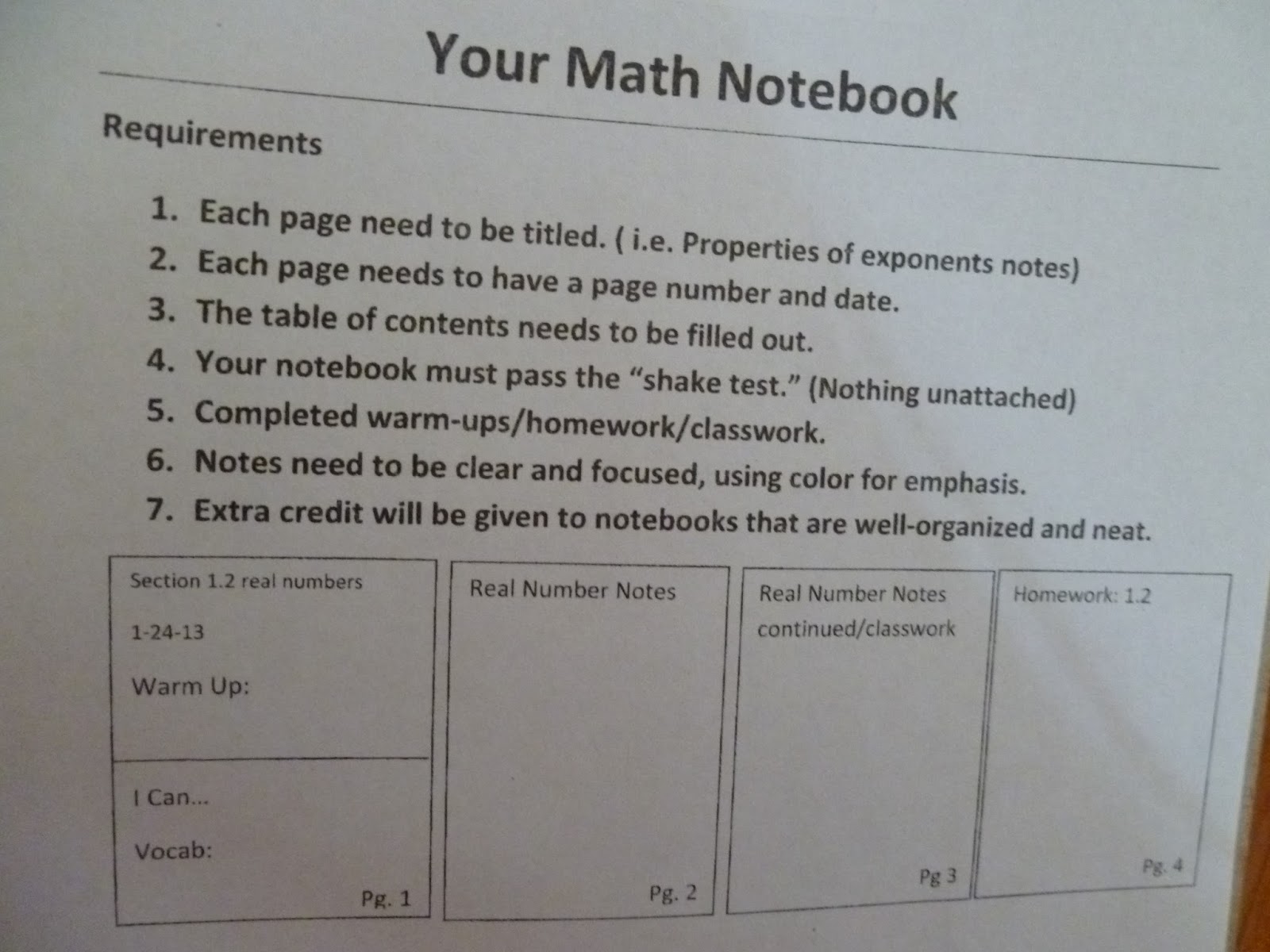 Learning with Tape Interactive Math Notebooking the Setup