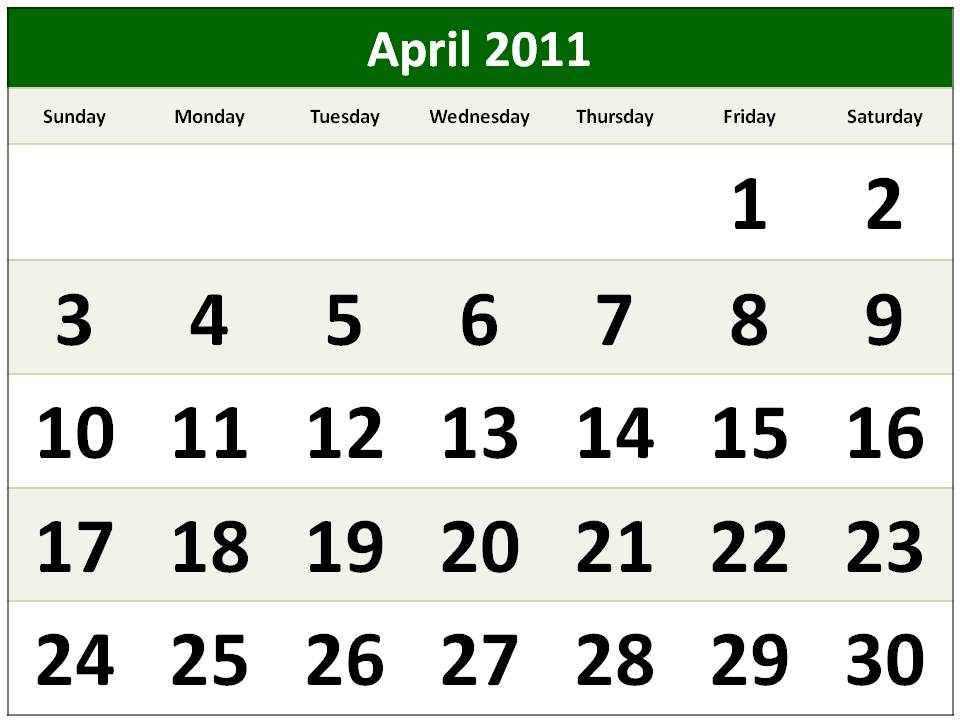 April+month+2011+calendar