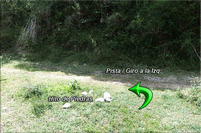 Salimo a una pista, giro a la izquierda