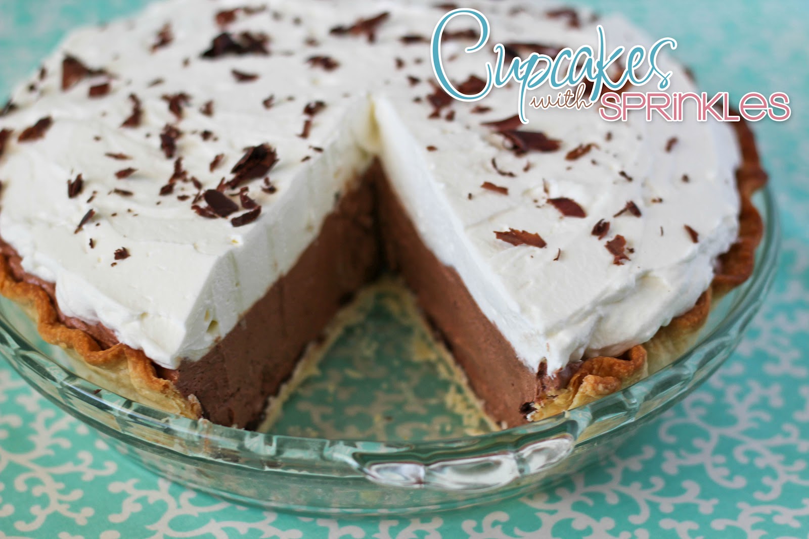 Cupcake with Sprinkles Chocolate Mousse Pie