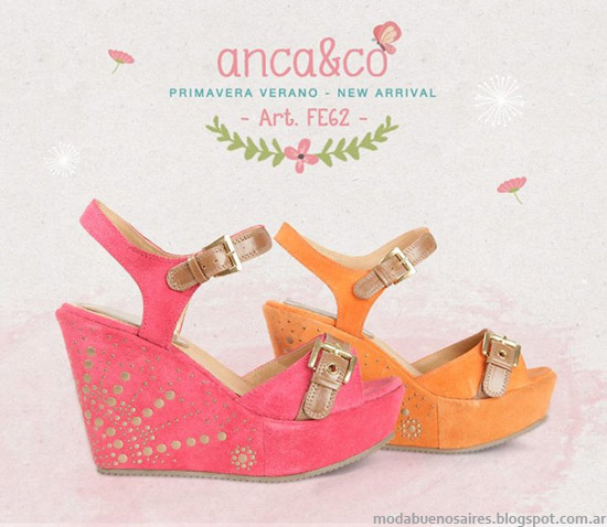 Sandalias 2014 Anca & Co primavera verano 2014. Moda sandalias 2014.