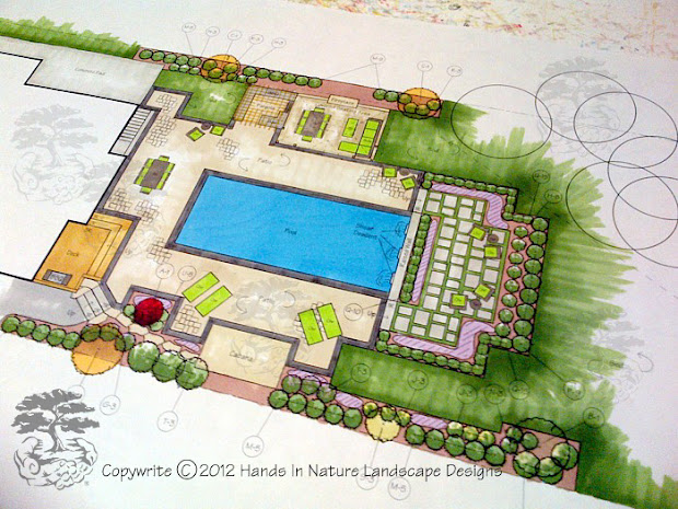 landscape designer working hard