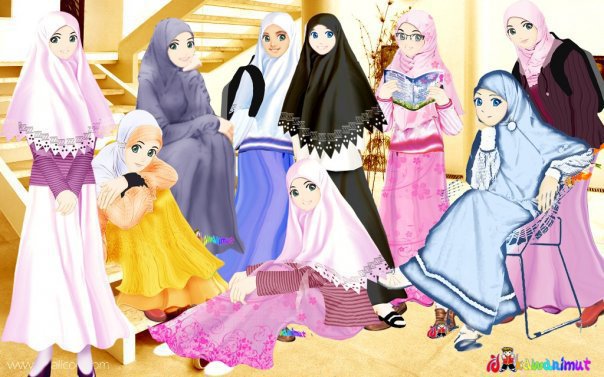 Animasi Pesta Ala Gadis Muslimah Gambar Cewek Sholihah 377 Animasi