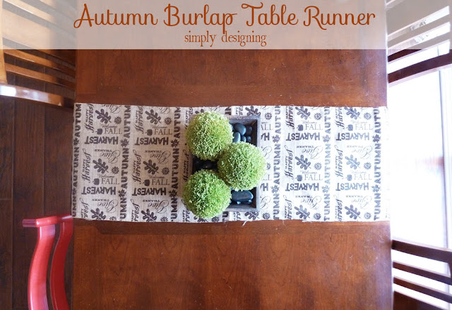 Fall Burlap Table Runner | perfect fall or Thanksgiving table decor for a tablescape | #falldecor #thanksgiving #turkeytablescapes #burlap