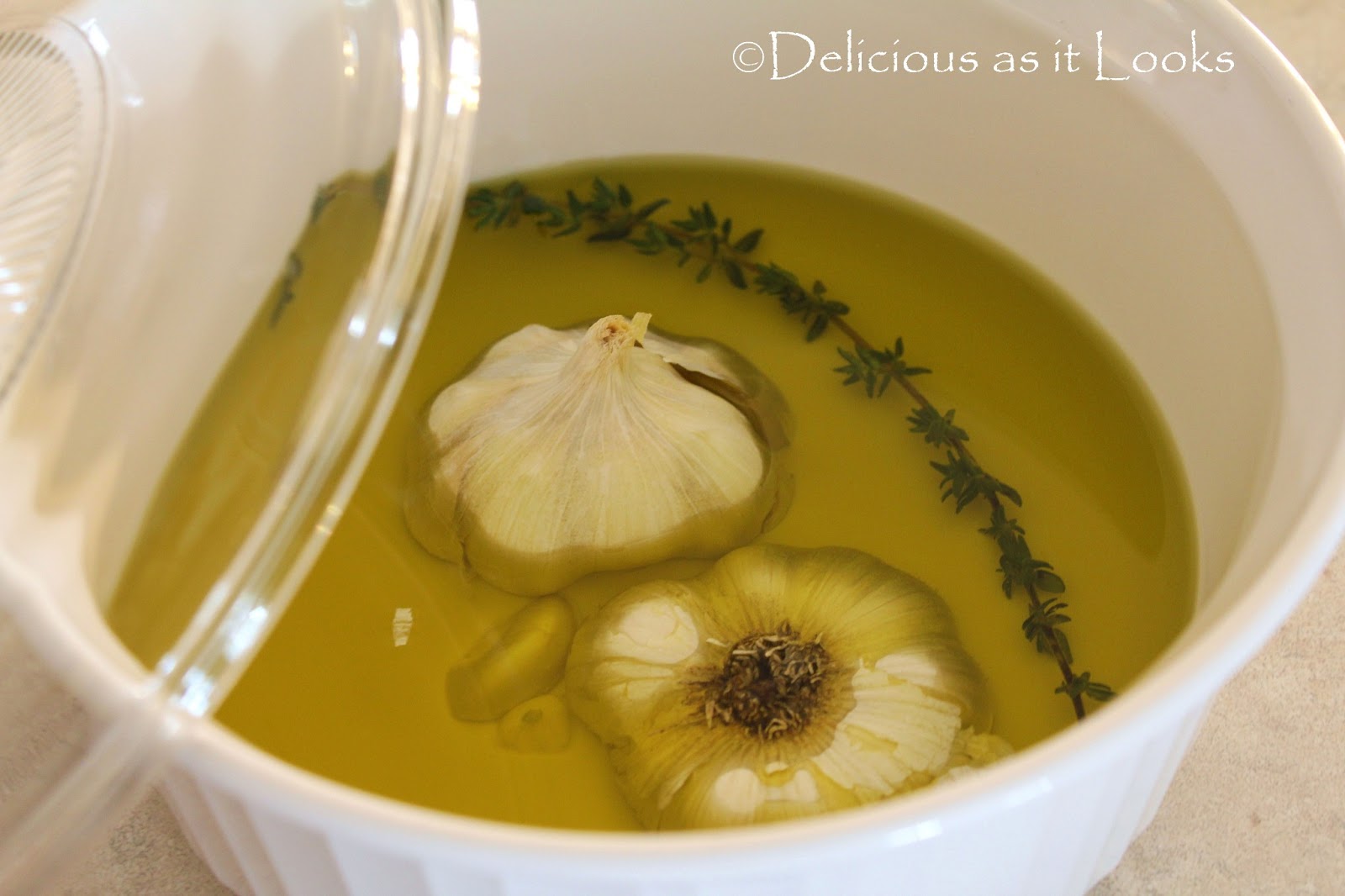 Oven Roasted Garlic Oil Delicious as it Looks