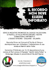 COMMEMORAZIONE PER I MARTIRI DELLE FOIBE