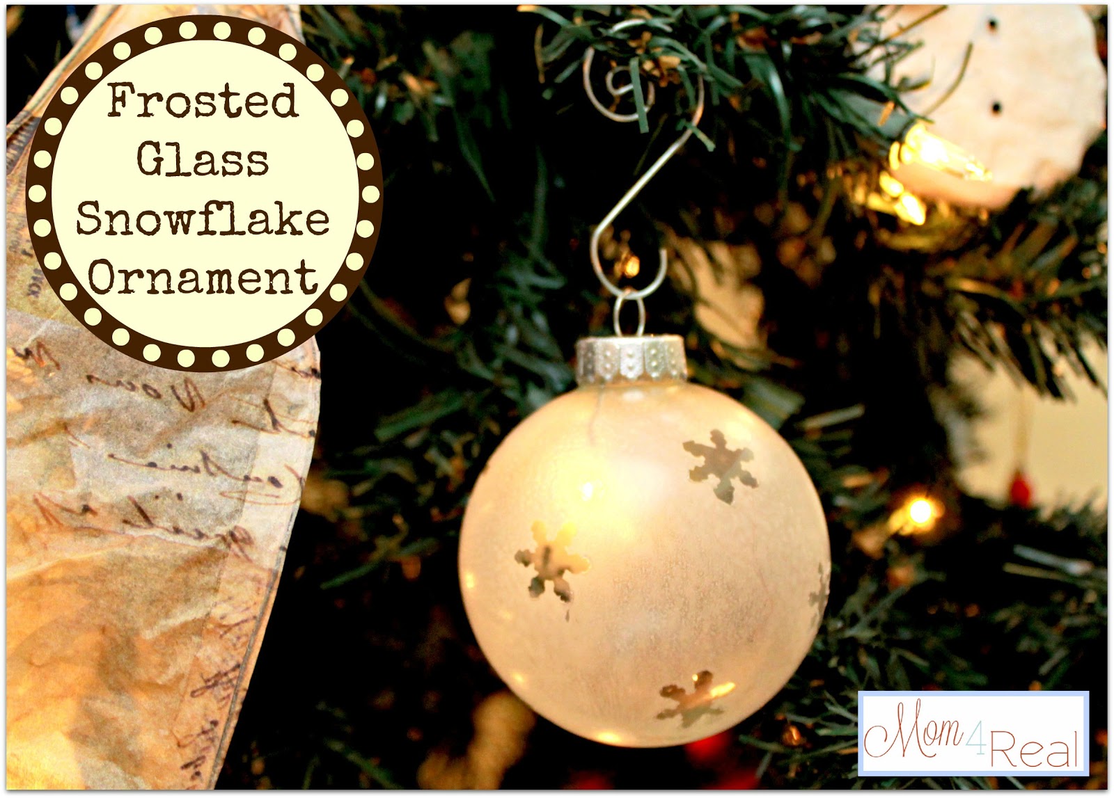 frosted glass snowflake ornament mom 4 real frosted christmas ornaments