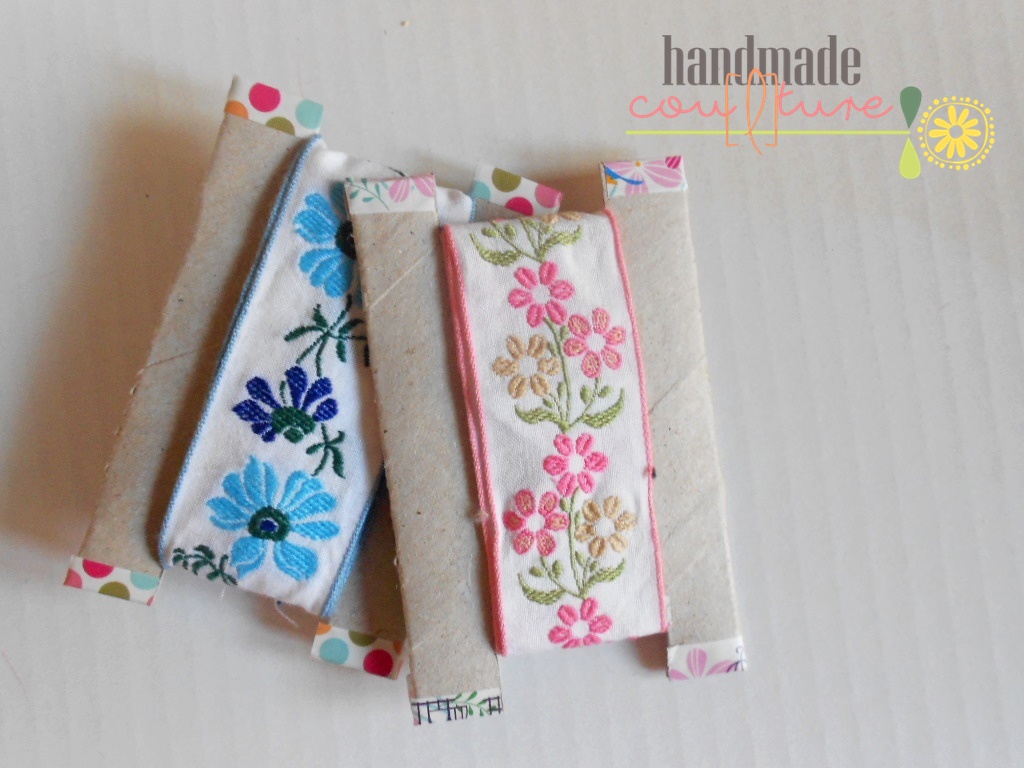 Handmade Cou[l]ture Come fare un porta nastro con un rotolo di carta