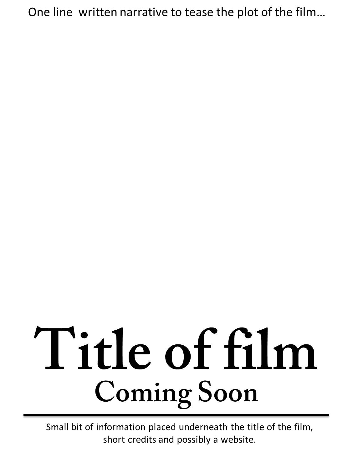 a2 media coursework planning teaser poster movie poster outline