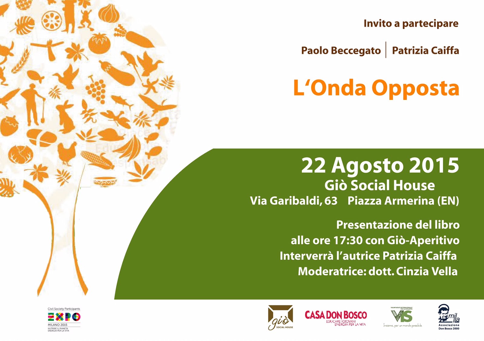 Agostino Sella Presentazione del libro &quot;L'onda opposta&quot; sabato alla